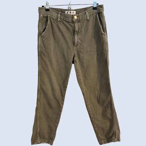 AMO Slouch Trouser Pants (Gray Green, Size 29, Mid Rise)